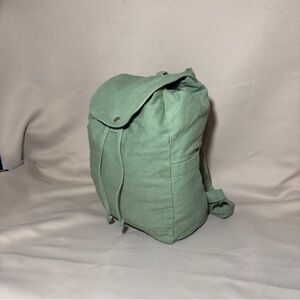 Palm + Perkins Sage Green Canvas Backpack